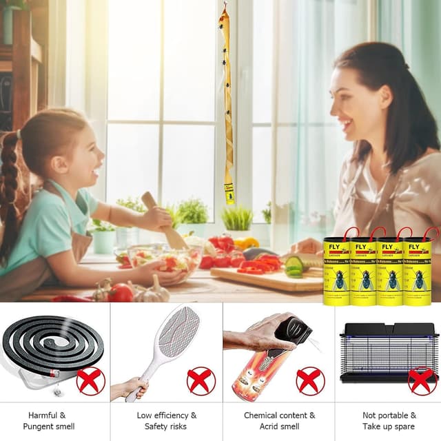 Thumbnail 6 de Haimist Fly paper 32 pack for indoor use