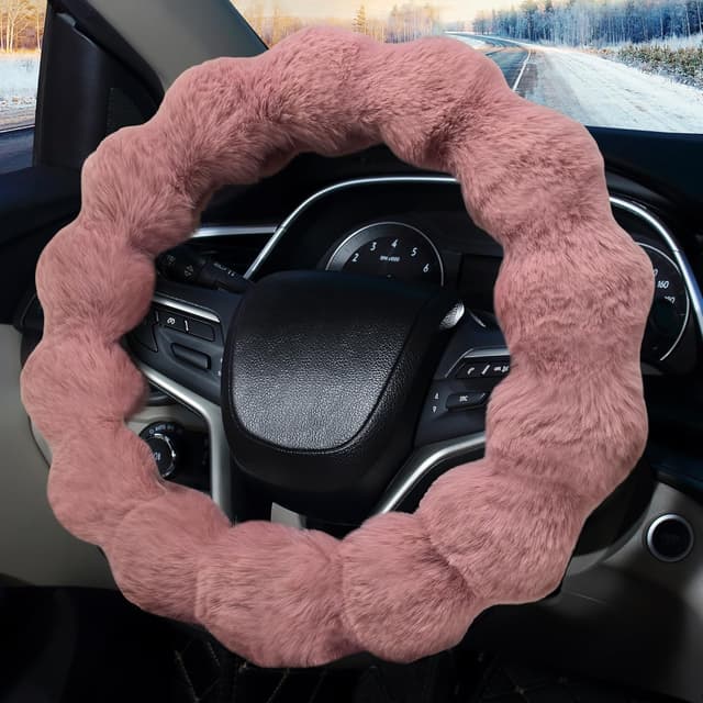 Imagen de Pahajim Fluffy Steering Wheel Cover 36–39 cm en OfertitasTOP