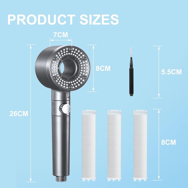 Thumbnail 6 de Blendura Soffione doccia anticalcare 5 modalità, G1/2