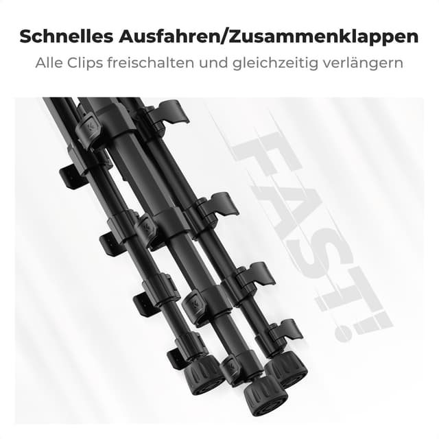 Thumbnail 6 de K&F CONCEPT S255A3+BV01 Reisestativ 190 cm