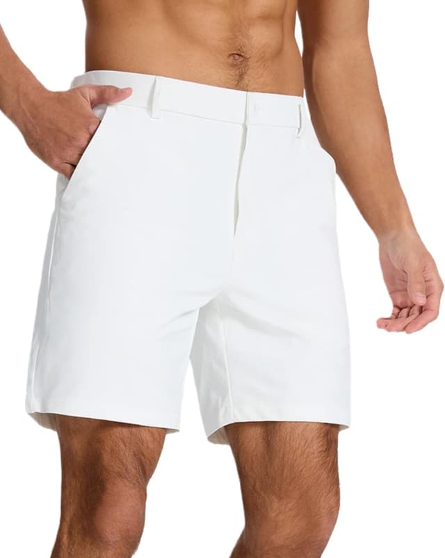 Detalle de SNOWTEN Men’s Classic Fit 7/9/11-Inch Golf Shorts with Lightweight Stretch & 4 Pockets