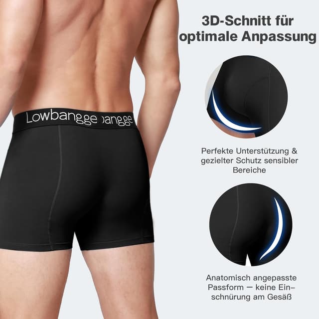 Detalle de Lowbangge 9er Pack Boxershorts aus Baumwolle