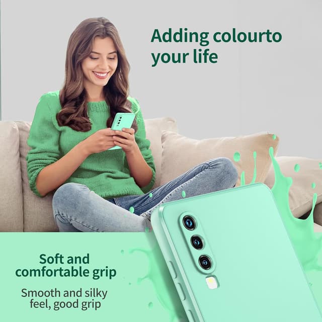 Thumbnail 6 de Watana Soft-Touch Silikonhülle für Samsung Galaxy A50/A50s/A30s (Mintgrün) mit Mikrofaserfutter