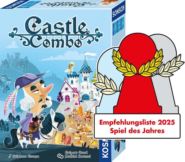 Detalle de Kosmos 685393 Castle Combo (deutsche Ausgabe) – Taktisches Kartenspiel für 2–5 Personen ab 10 Jahren