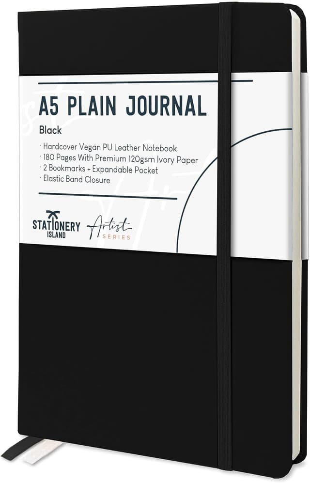 Detalle de Stationery Island A5 Unlined Notebook