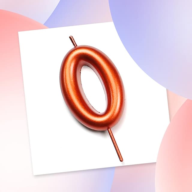 Detalle de Number 6 Brown candle 2.36 inch DERVENTA