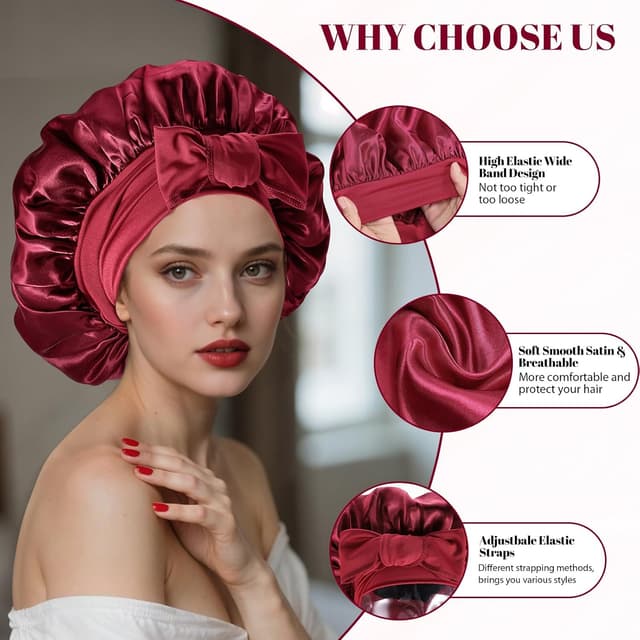 Detalle 2 de PAEFIU Seidenhauben Set mit 34 cm