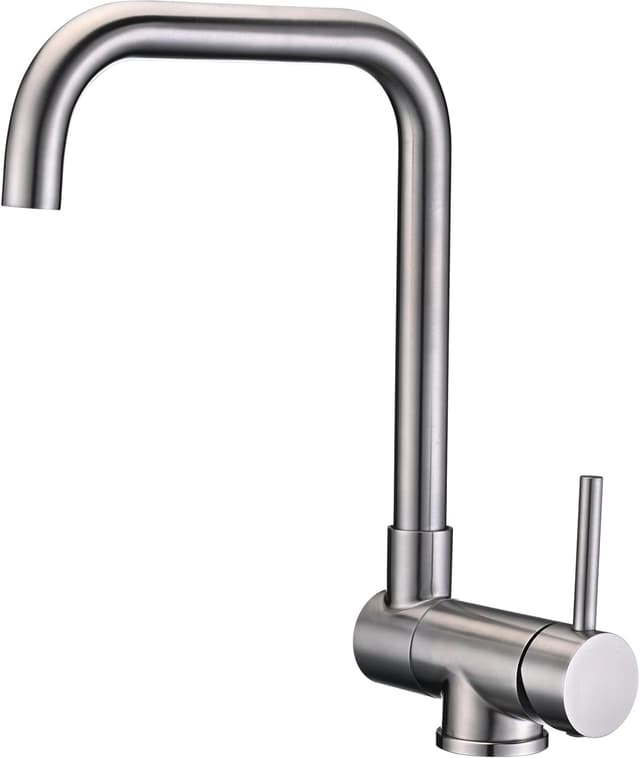 Detalle de Mitigeur Cuisine rabattable BuntHaus avec bec pivotant 360° et acier inox 304 brossé