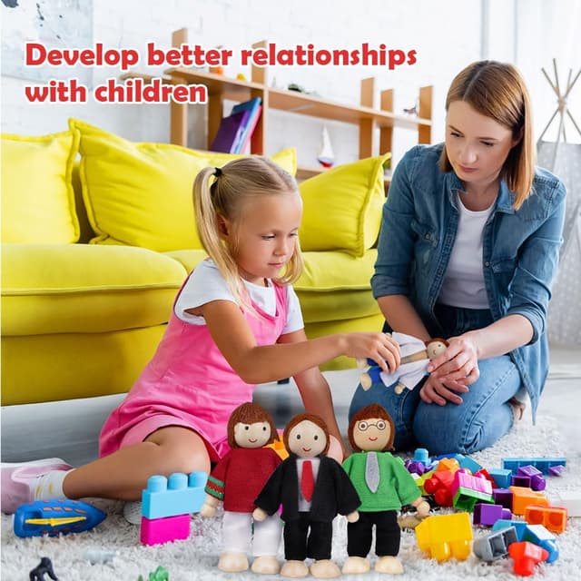 Thumbnail 5 de Aolso Conjunto Muñecas de Madera 9 figuras 10 cm