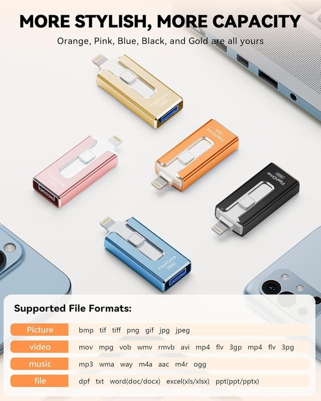 Detalle 1 de SUDEHO MFi USB stick 256GB for iPhone