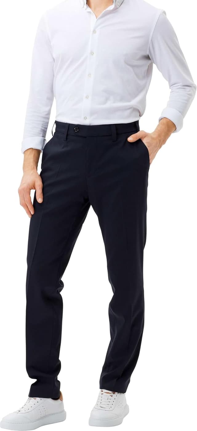 Detalle 2 de EUREX by Brax Herrenhose Jan Flatfront aus Schurwollmix – Regular Fit mit durchdachter Ausstattung