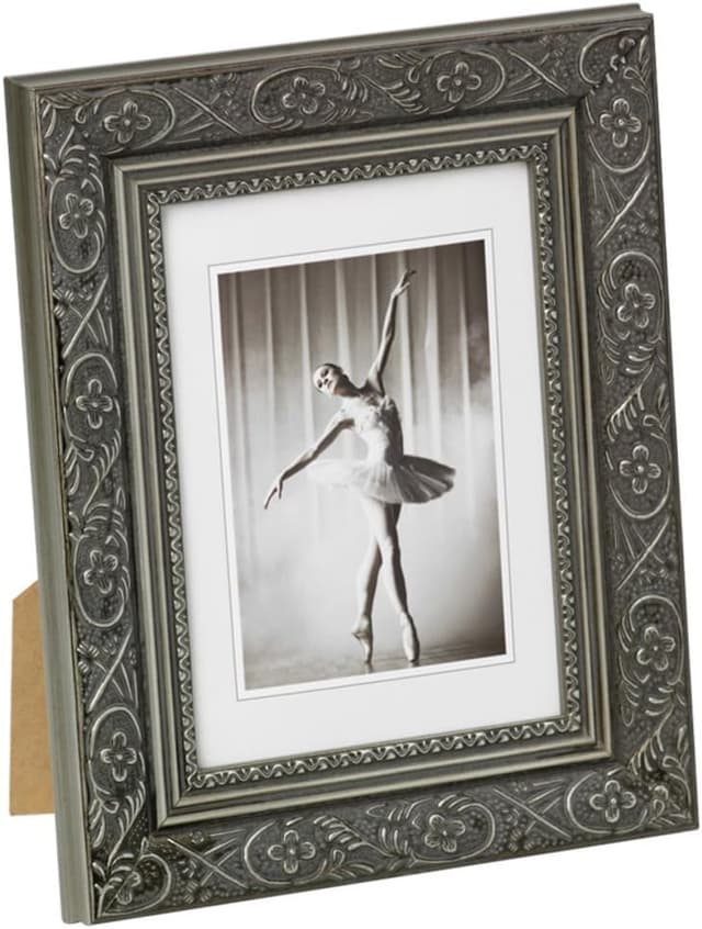 Detalle de Walther Design Cadre photo Barock CR050D anthracite 40 x 50 cm avec passe-partout