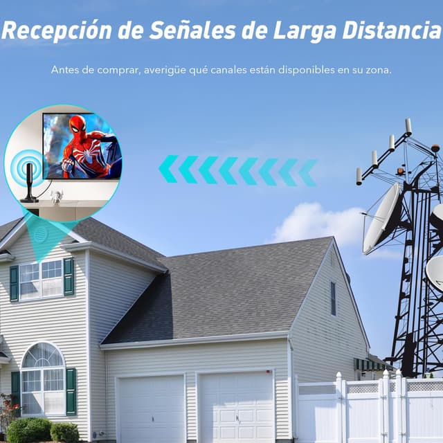 Detalle 2 de Antena TV Interior TDT Portátil HD 4K