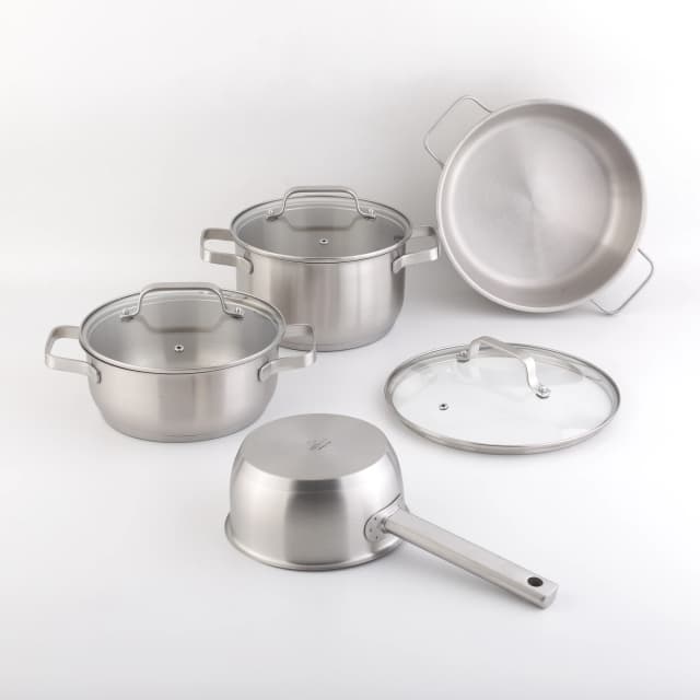 Detalle 2 de El Corte Inglés Batería de acero inoxidable Smart 4 piezas