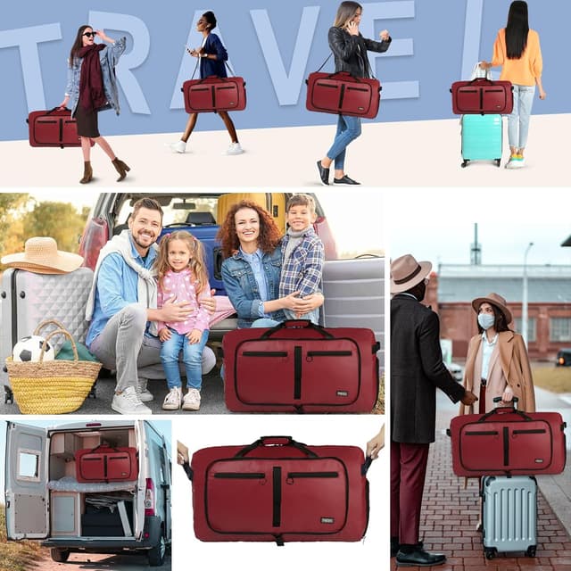 Detalle de Fmeida borsone da viaggio grande 65 litri con scomparto scarpe e tracolla, unisex