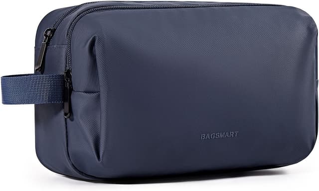 Detalle de Bagsmart Kulturbeutel für Herren (Dopp Kit) mit wasserabweisendem Material – Blue