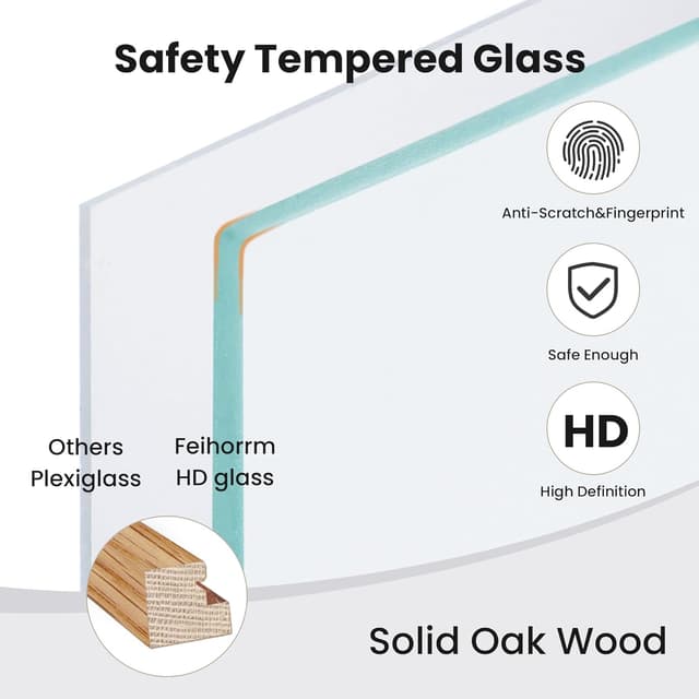 Thumbnail 3 de Solid Oak 8x10 Picture Frame