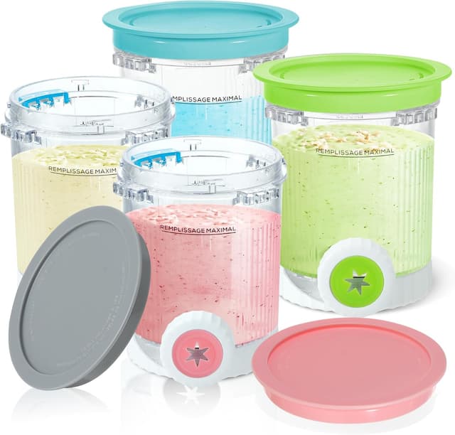 Detalle de PCTTOIL 4 Stück Ninja Creami Swirl Behälter NC700