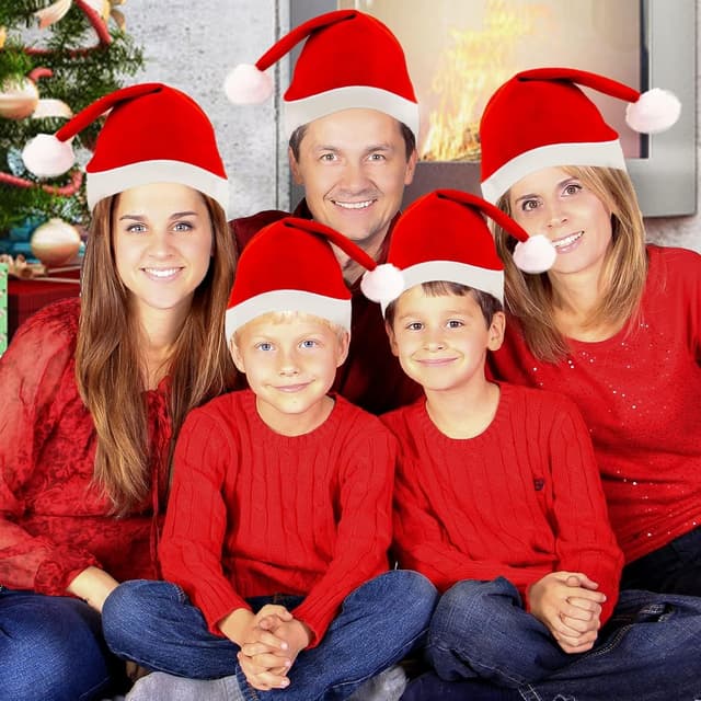 Thumbnail 3 de LYFETC Santa Hats 48pc extra‑large party hats 🎉