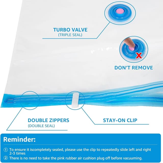 Thumbnail 6 de Sacs de rangement sous vide BoxLegend – 6 pièces 70x50 cm pour vêtements, literie et voyages