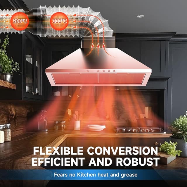 Detalle de Hon&Guan riduttore tubo 200 mm a 150 mm in acciaio zincato per cappe, asciugatrice e grow tent