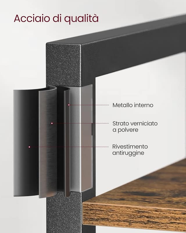 Thumbnail 6 de VASAGLE Scaffale a 6 ripiani LLS101B01 in stile industriale (30 x 40 x 186 cm)