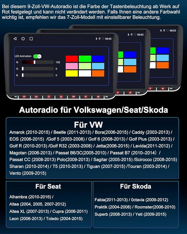 Thumbnail 6 de VW Autoradio 9 Zoll 2+64GB für Golf 5–6