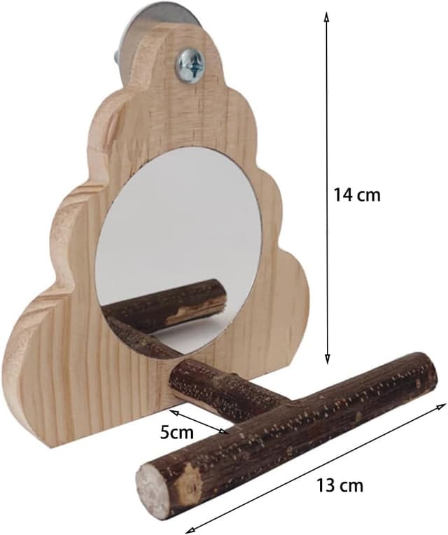 Thumbnail 1 de ZYYRSS Small Bird Mirror Parrot Swing