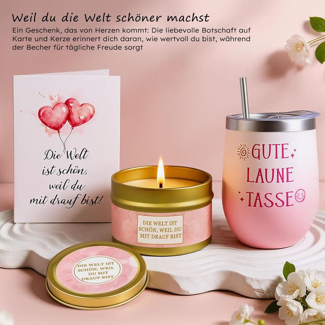 Thumbnail 4 de TUZELIYA Geschenkset Rosa Mutmacher