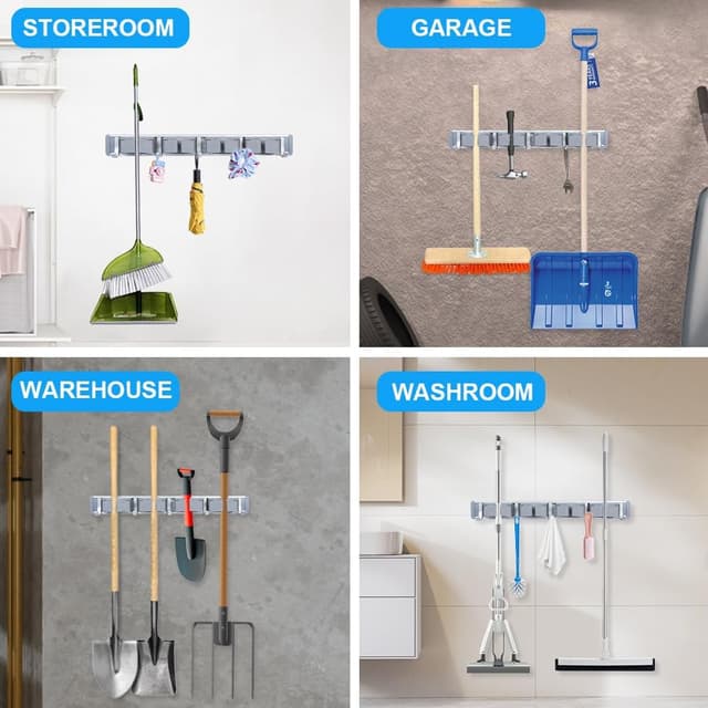 Thumbnail 6 de Porte-balai mural Vicloon, 4 supports