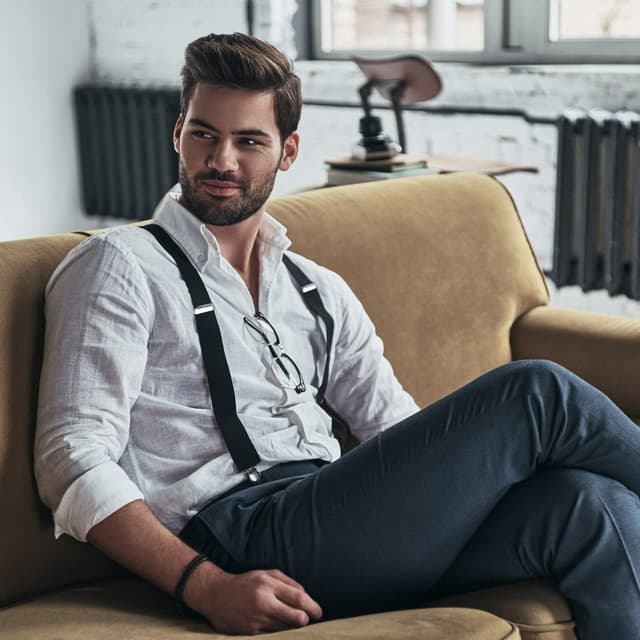 Thumbnail 6 de Masada Bretelle da uomo 3,5 cm clips resistenti