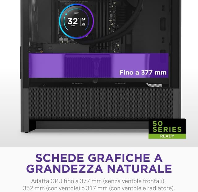 Detalle 2 de NZXT H3 Flow Case Micro-ATX ad Alto Flusso