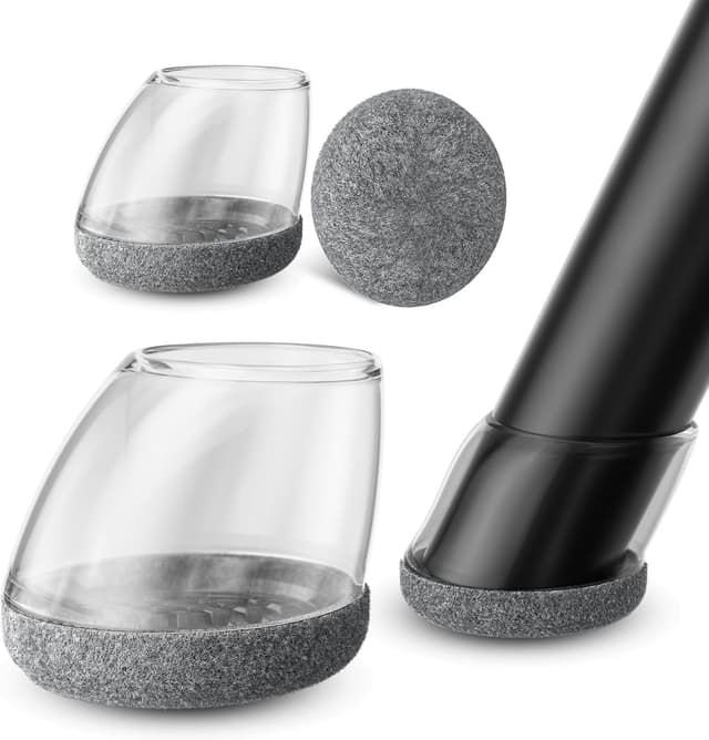 Detalle de MAYZOLOP 16 Stück Stuhlbeinkappen für schräge Stuhlbeine (Ø26–33 mm) mit grauem Filz