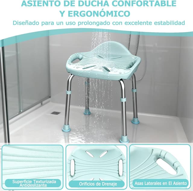 Thumbnail 4 de UOJYAIP Taburete de Baño Ajustable 41–51 cm