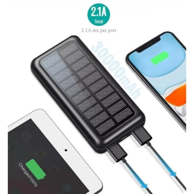 Detalle 2 de Klack Powerbank Solar 30000 mAh cargador portátil USB-C