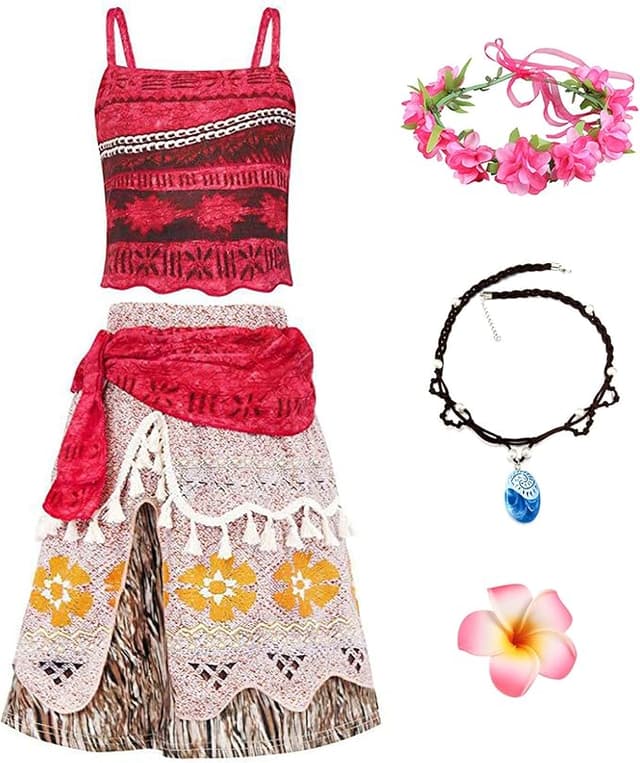 Imagen de Vestido Moana para Niñas, Disfraz Infantil, Carnaval y Navidad 🎉 en OfertitasTOP