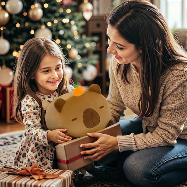 Detalle de Mewaii Cute Capybara Plush Pillow (8 Inch) – kawaii capybara squishy plush cushion