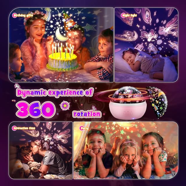 Thumbnail 4 de EUCOCO Einhorn Sternenhimmel Projektor 2-in-1