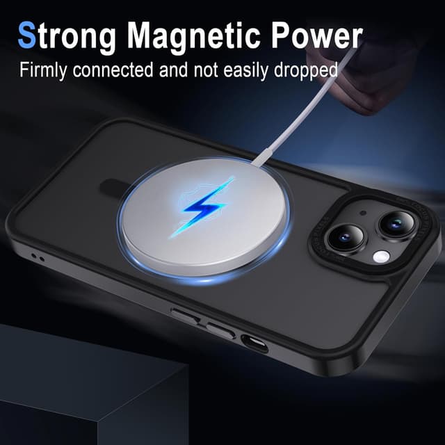 Detalle de XTCASE Funda Magnética iPhone 13 Magsafe, Transp. Mate y Resistente