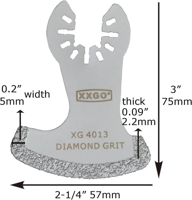 Detalle 2 de XXGO XG3001SU 3-piece grout removal blades for multitool ðŸ›