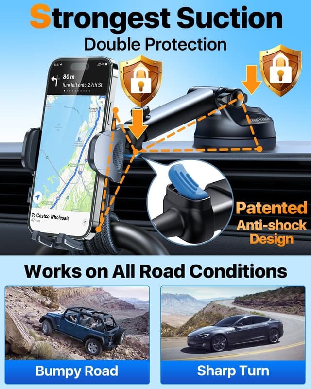 Detalle de HTU 2026 4‑in‑1 Handyhalterung Auto 360°