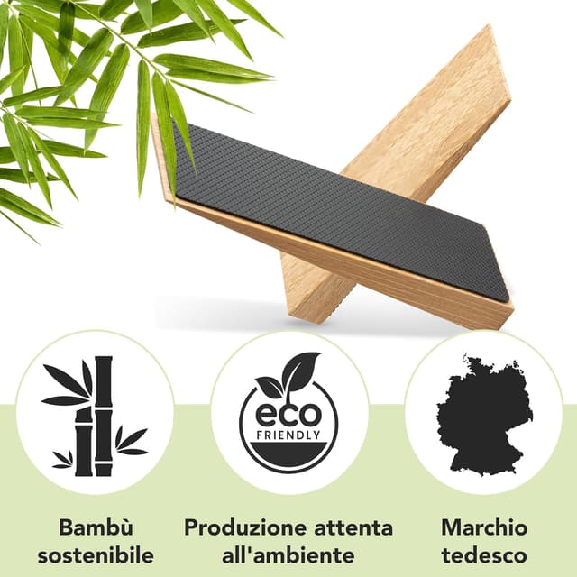 Thumbnail 4 de Set 2 fermaporta in bambù antiscivolo per pavimento 🪵