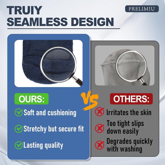 Detalle de Frelimiu Diabetic Socks for Men (Non-Binding, Seamless Toe) – 4 Pairs, 7–11