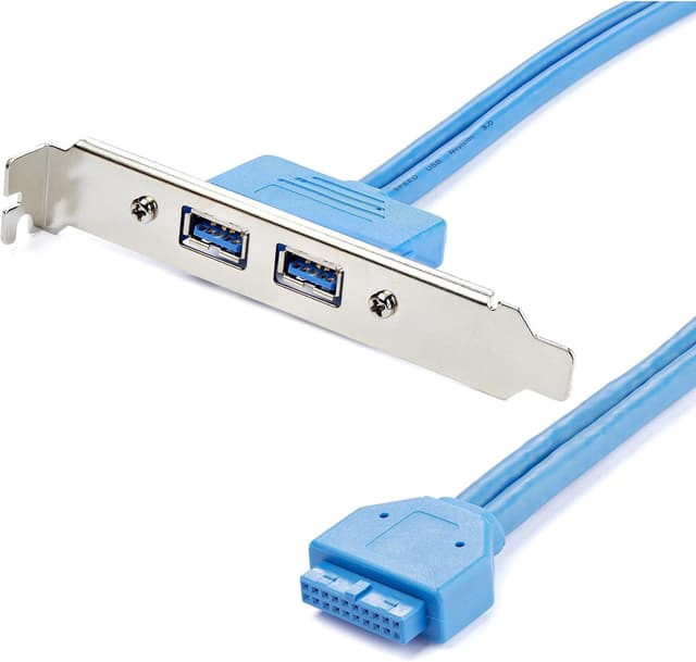 Detalle de StarTech.com USB 3.0 2-Port Type-A Slot Plate Adapter (USB3SPLATE)