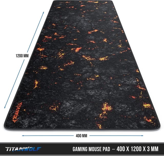 Detalle 2 de TITANWOLF 1200x400mm Lava Mouse Mat