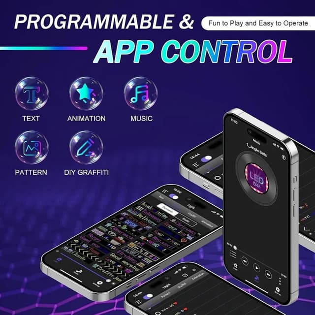 Detalle 2 de LED Anzeigetafel 20x146 cm, flexibles RGB