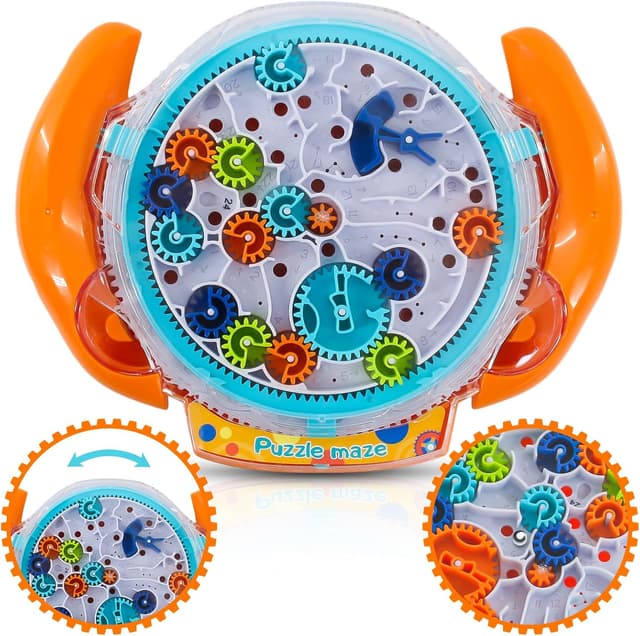 Thumbnail 6 de Funny Old Man Labyrinth-Puzzle-Spiel für Kinder (4–8 Jahre) mit zwei Stahlkugeln – Raumschiff-Design