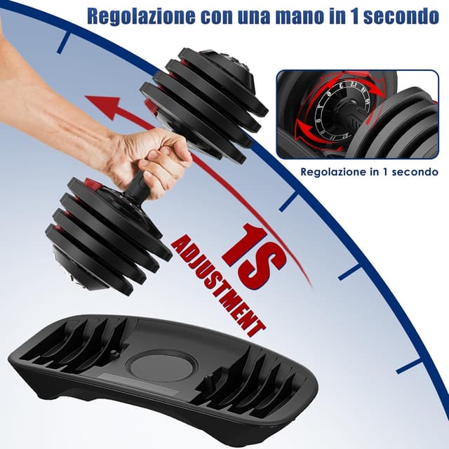 Thumbnail 1 de DH FitLife Manubri Regolabili 1,5–18 kg