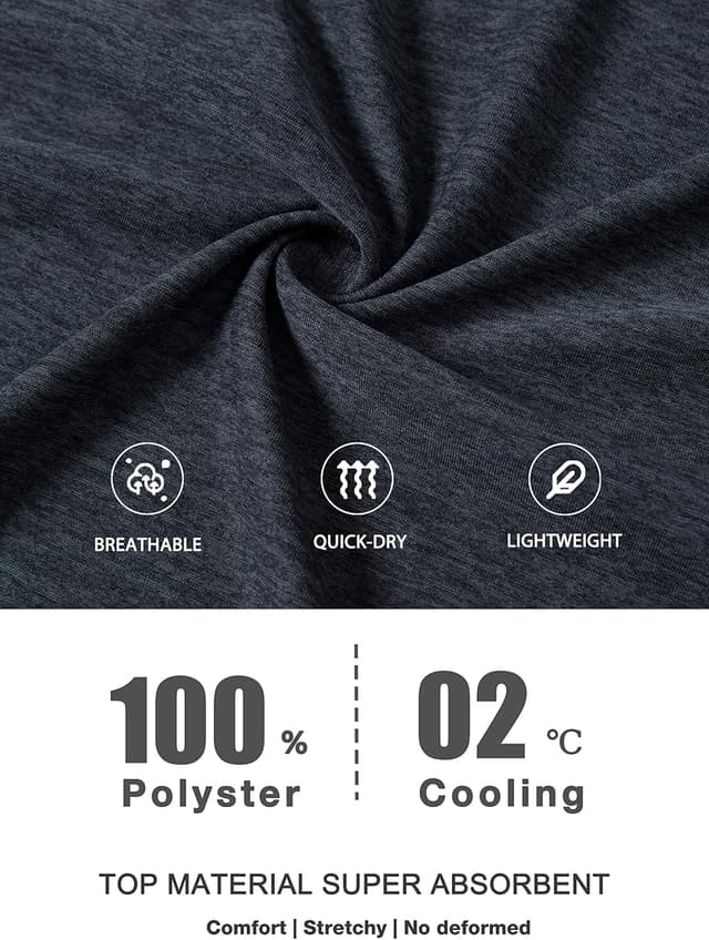 Thumbnail 6 de MAGCOMSEN Herren Sportshirt atmungsaktiv – leichtes Lauf- und Trainingsshirt aus Vollpolyester