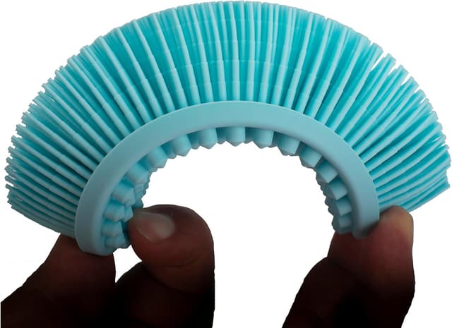 Detalle de DNC Exfoliating Silicone Body Scrubber (Blue) – easy-clean shower body brush